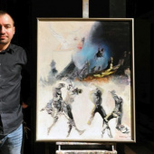 Již počtvrté namaloval malíř Martin Vavrys cenu GRAND PRIX Ď 2014, která je určena pro jednoho ze 14 krajských vítězů. 